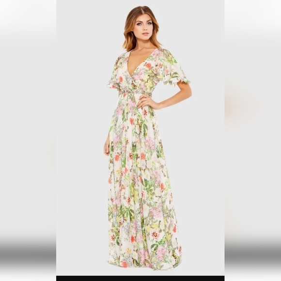 Mac duggal Garden Party floral gown 10 NWT 9079 - Picture 1 of 7